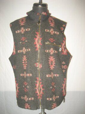 Roper Range Gear Rare Indian Blanket Men's Western Cowboy Vest XXL Made In USA